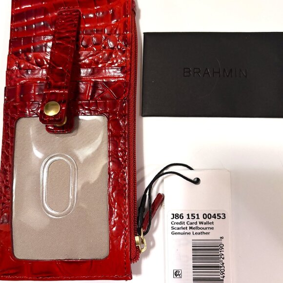 Brahmin Scarlet Melbourne Credit Card Wallet - Picture 2 of 2